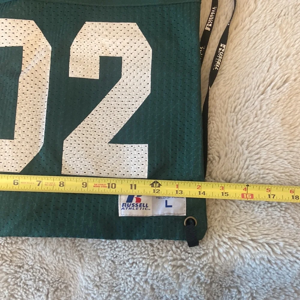 NWOT Russell green Jersey drawstring bag.
